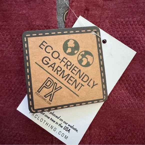 PX Clothing Mens Henley Blue Long Sleeve Shirt Textured Top Tee Buttons XXL NWT - Picture 9 of 9